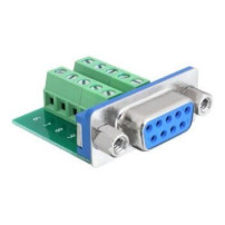 Delock 65268 - Sub-D 9 pin - Terminal block 10 pin - Verde