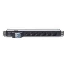 Intellinet 711432 - 1.5U - Verticale - Alluminio - Nero - Grigio - 6 presa(e) AC - Tipo F