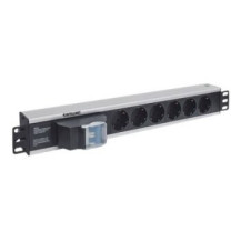 Intellinet 711432 - 1.5U - Verticale - Alluminio - Nero - Grigio - 6 presa(e) AC - Tipo F