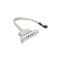 Delock 0.5m Slotblech USB 2.0 - 0,5 m - USB A - USB 2.0 - Maschio/Femmina - Bianco