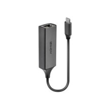 Lindy 43299 - USB C - RJ-45 - 0,135 m - Argento