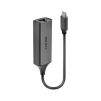 Lindy 43299 - USB C - RJ-45 - 0,135 m - Argento