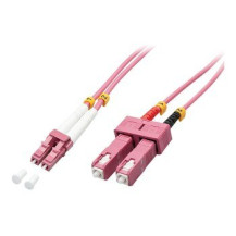 Lindy 46361 - 2 m - OM4 - LC - SC - Maschio/Maschio - Rosa