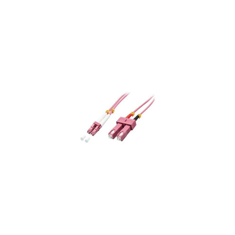 Lindy 46361 - 2 m - OM4 - LC - SC - Maschio/Maschio - Rosa