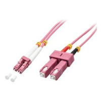 Lindy 46360 - 1 m - OM4 - LC - SC - Maschio/Maschio - Rosa