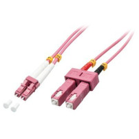 Lindy 46360 - 1 m - OM4 - LC - SC - Maschio/Maschio - Rosa