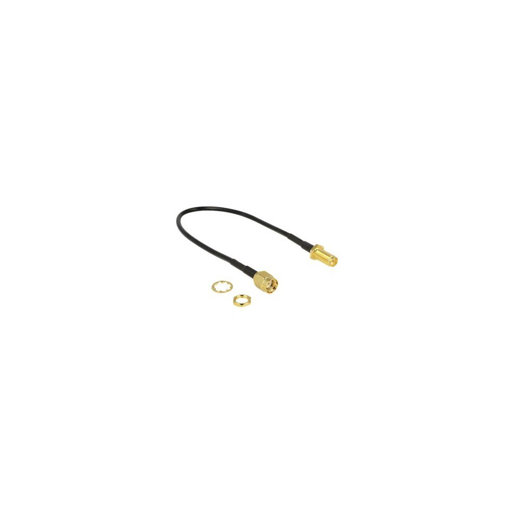 Delock 88876 - 0,2 m - RP-SMA - Nero