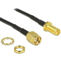 Delock 88876 - 0,2 m - RP-SMA - Nero