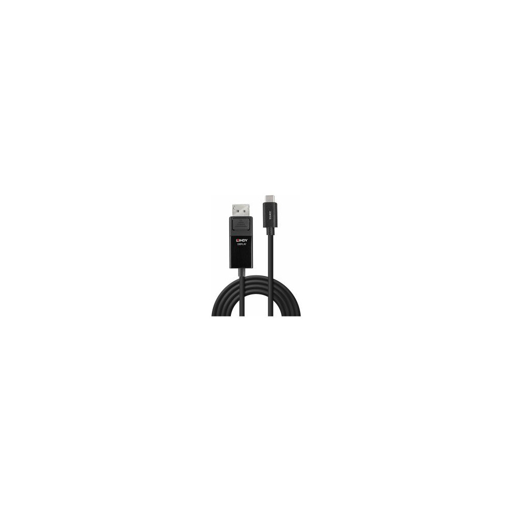 Lindy 43342 cavo e adattatore video 2 m USB tipo-C DisplayPort Nero