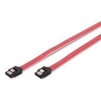 DIGITUS 2x SATA 7-pin - 0.3 m - 0,3 m - SATA I - SATA 7-pin - SATA 7-pin - Femmina/Femmina - Nero - Rosso