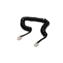 DIGITUS AK-460101-040-S - 4 m - RJ10 - RJ10 - Nero - Trasparente - Nero