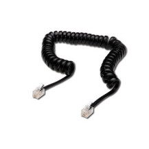 DIGITUS AK-460101-040-S - 4 m - RJ10 - RJ10 - Nero - Trasparente - Nero