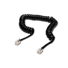 DIGITUS AK-460101-040-S - 4 m - RJ10 - RJ10 - Nero - Trasparente - Nero