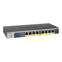 Netgear GS108LP - Non gestito - Gigabit Ethernet (10/100/1000) - Supporto Power over Ethernet (PoE) - Montaggio rack - 1U - Mont