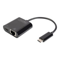 DIGITUS DN-3027 - USB Type-C - USB Type-C + RJ-45 - Nero