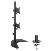 Techly Supporto da Scrivania per 2 Monitor 13-27″ con base