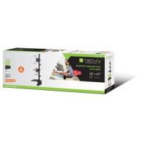 Techly Supporto da Scrivania per 2 Monitor 13-27″ con base