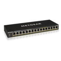 Netgear GS316PP - Non gestito - Gigabit Ethernet (10/100/1000) - Full duplex - Supporto Power over Ethernet (PoE) - Montaggio ra