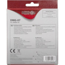 Inter-Tech DMG-07 - Senza fili - USB - WLAN / Bluetooth - Wi-Fi 5 (802.11ac) - 650 Mbit/s - Nero