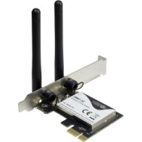 Inter-Tech DMG-32 - Interno - Senza fili - PCI Express - WLAN - 650 Mbit/s - Nero - Argento