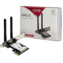 Inter-Tech DMG-32 - Interno - Senza fili - PCI Express - WLAN - 650 Mbit/s - Nero - Argento