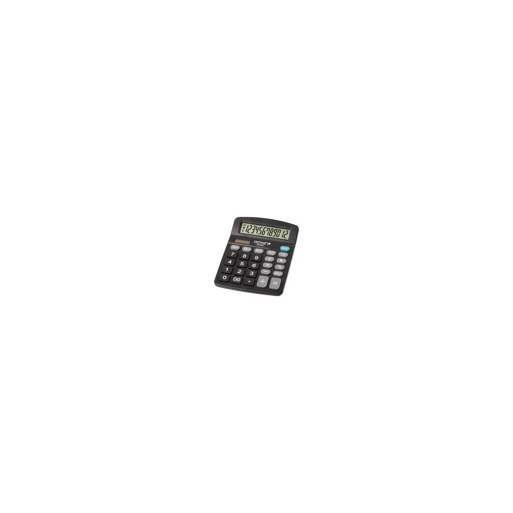 Genie 225 BD - Desktop - Calcolatrice di base - 12 cifre - Display inclinabile - Batteria/Solare - Nero
