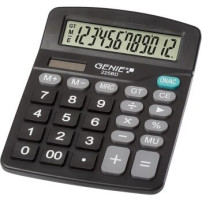 Genie 225 BD - Desktop - Calcolatrice di base - 12 cifre - Display inclinabile - Batteria/Solare - Nero