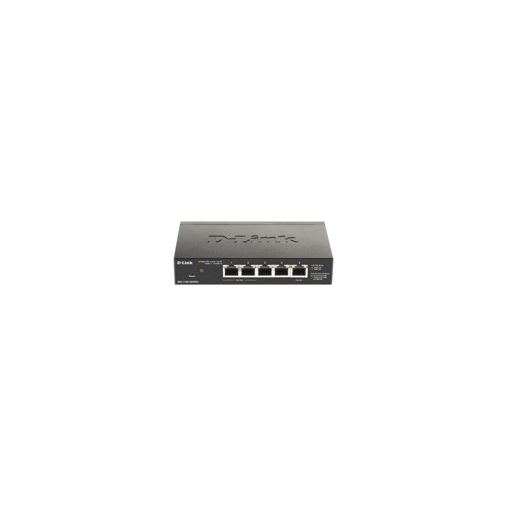 D-Link DGS-1100-05PDV2 - Gestito - Gigabit Ethernet (10/100/1000) - Full duplex - Supporto Power over Ethernet (PoE)