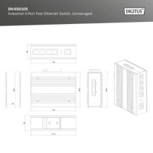 DIGITUS Electronic DN-650105 - Fast Ethernet (10/100) - Full duplex - Montabile a parete