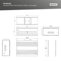 DIGITUS Electronic DN-650106 - Fast Ethernet (10/100) - Full duplex - Montabile a parete