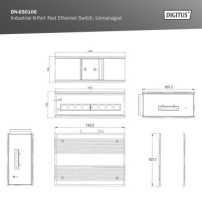 DIGITUS Electronic DN-650106 - Fast Ethernet (10/100) - Full duplex - Montabile a parete