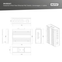 DIGITUS DN-650107 - Non gestito - L2 - Fast Ethernet (10/100) - Full duplex - Supporto Power over Ethernet (PoE) - Montabile a p