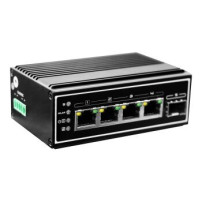 LevelOne Switch 5x GE IGP-0502 DIN-Rail -40°C to 75°C PoE - Interruttore