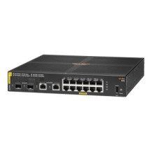 HPE Aruba 6100 12G Class4 PoE 2G/2SFP+ 139W Switch - Switch - gestito - 12 x 10/100/1000 (PoE+) + 2 x 1 Gigabit / 10 Gigabit SFP