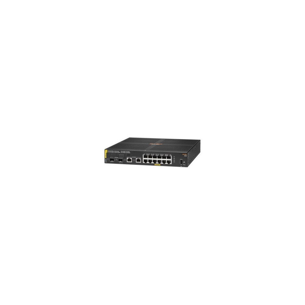 HPE Aruba 6100 12G Class4 PoE 2G/2SFP+ 139W Switch - Switch - gestito - 12 x 10/100/1000 (PoE+) + 2 x 1 Gigabit / 10 Gigabit SFP