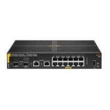 HPE Aruba 6100 12G Class4 PoE 2G/2SFP+ 139W Switch - Switch - gestito - 12 x 10/100/1000 (PoE+) + 2 x 1 Gigabit / 10 Gigabit SFP