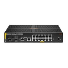 HPE Aruba 6100 12G Class4 PoE 2G/2SFP+ 139W Switch - Switch - gestito - 12 x 10/100/1000 (PoE+) + 2 x 1 Gigabit / 10 Gigabit SFP