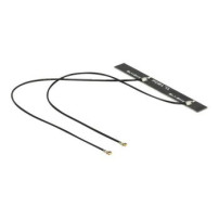 DeLOCK WLAN Twin Antenna 2 x MHF IV 802.11 ac/a/h/b/g/n 5 dBi 150 mm PCB internal self adhesive - Antenna - Wi-Fi - 5 dBi - Nero