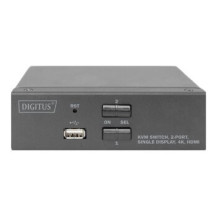 DIGITUS Switch KVM, 2 porte, display singolo, 4K, HDMI®