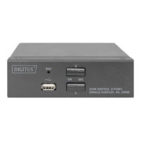 DIGITUS Switch KVM, 2 porte, display singolo, 4K, HDMI®
