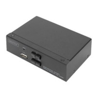 DIGITUS Switch KVM, 2 porte, display singolo, 4K, HDMI®