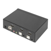 DIGITUS Switch KVM, 2 porte, display singolo, 4K, HDMI®