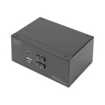 DIGITUS KVM-Switch, 2 porte, doppio display, 4K, DisplayPort®