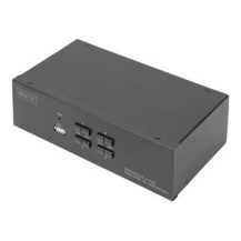 DIGITUS KVM Switch, 4 porte, doppio display, 4K, DisplayPort®