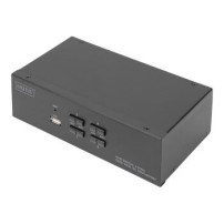 DIGITUS KVM Switch, 4 porte, doppio display, 4K, DisplayPort®