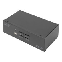 DIGITUS Switch KVM, 4 porte, doppio display, 4K, HDMI®