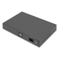 DIGITUS Switch di rete Fast Ethernet PoE a 16 porte, 19 pollici, non gestito, 2+1 porte uplink, RJ45 + SFP, 185 W, af/at