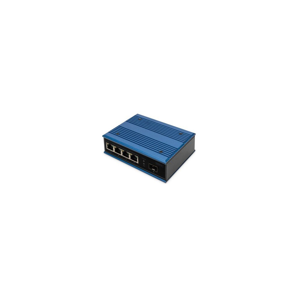 DIGITUS Switch di rete Fast Ethernet a 4 porte, industriale, non gestito, 1 uplink SFP FE