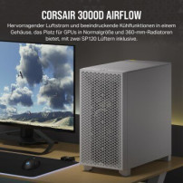 Corsair 3000D AIRFLOW - Mid tower - E-ATX - Seitenteil mit Fenster (gehärtetes Glas)