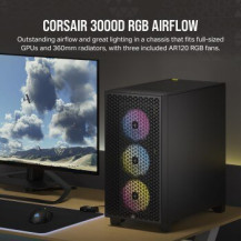 Corsair 3000D RGB AIRFLOW - Mid tower - E-ATX - Seitenteil mit Fenster (gehärtetes Glas)